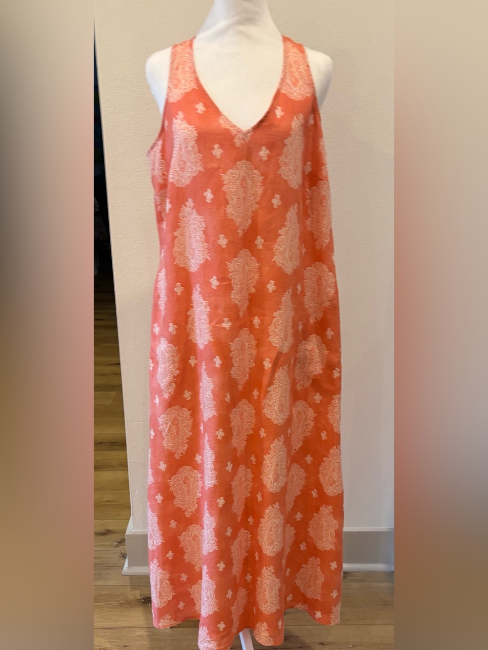 J. Jill pretty linen sleeveless dress size medium